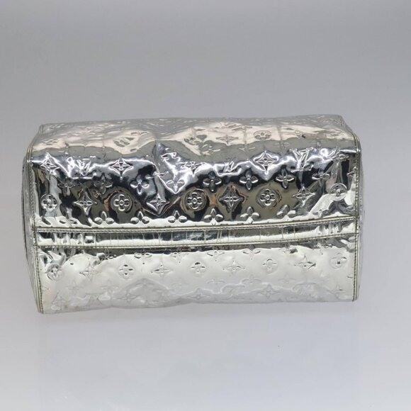 LOUIS VUITTON Monogram Miroir Speedy 35 Hand Bag Silver M95786 LV Auth 106317A - Picture 5 of 15